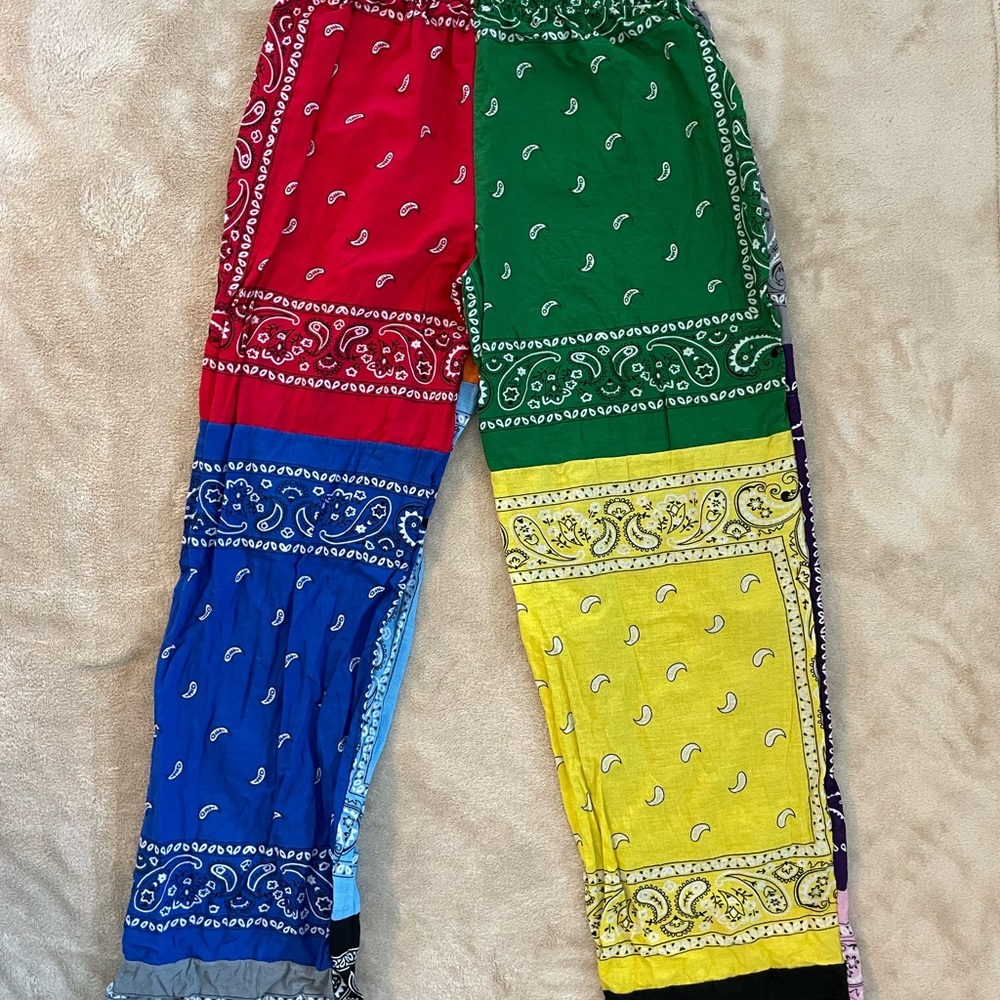 Multicolor bandanna pants